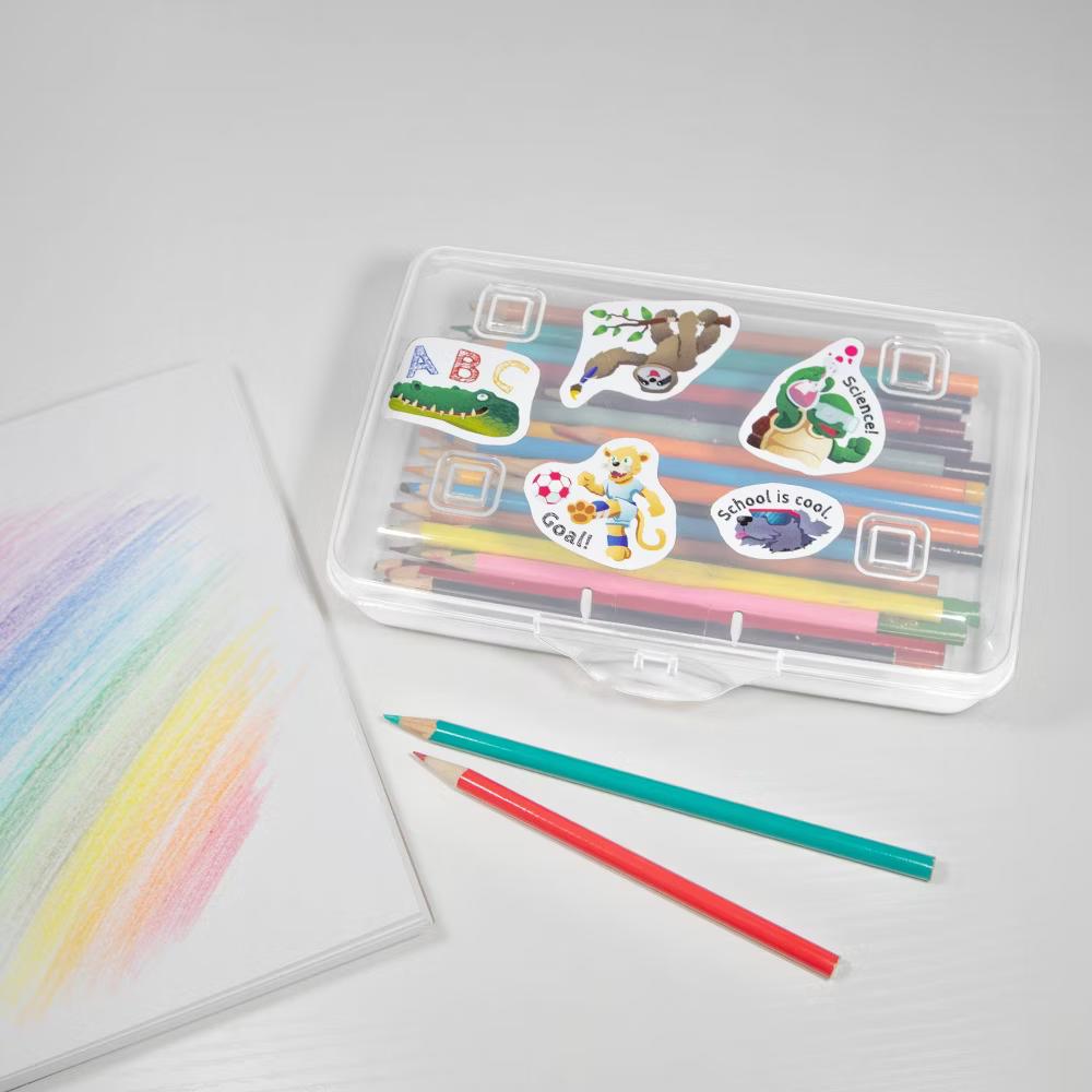 Sterilite Flat Top Pencil Box Clear - Image 5