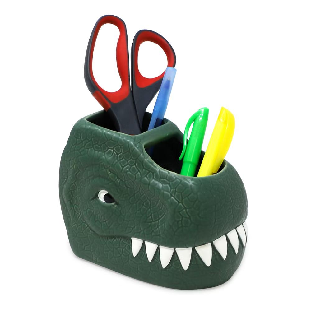 Isaac Jacobs Dinosaur Ceramic Cup, Toothbrush Holder - Multi-Purpose Organizer for Toiletries, Bathroom, Kitchen, and Crafts - Image 8