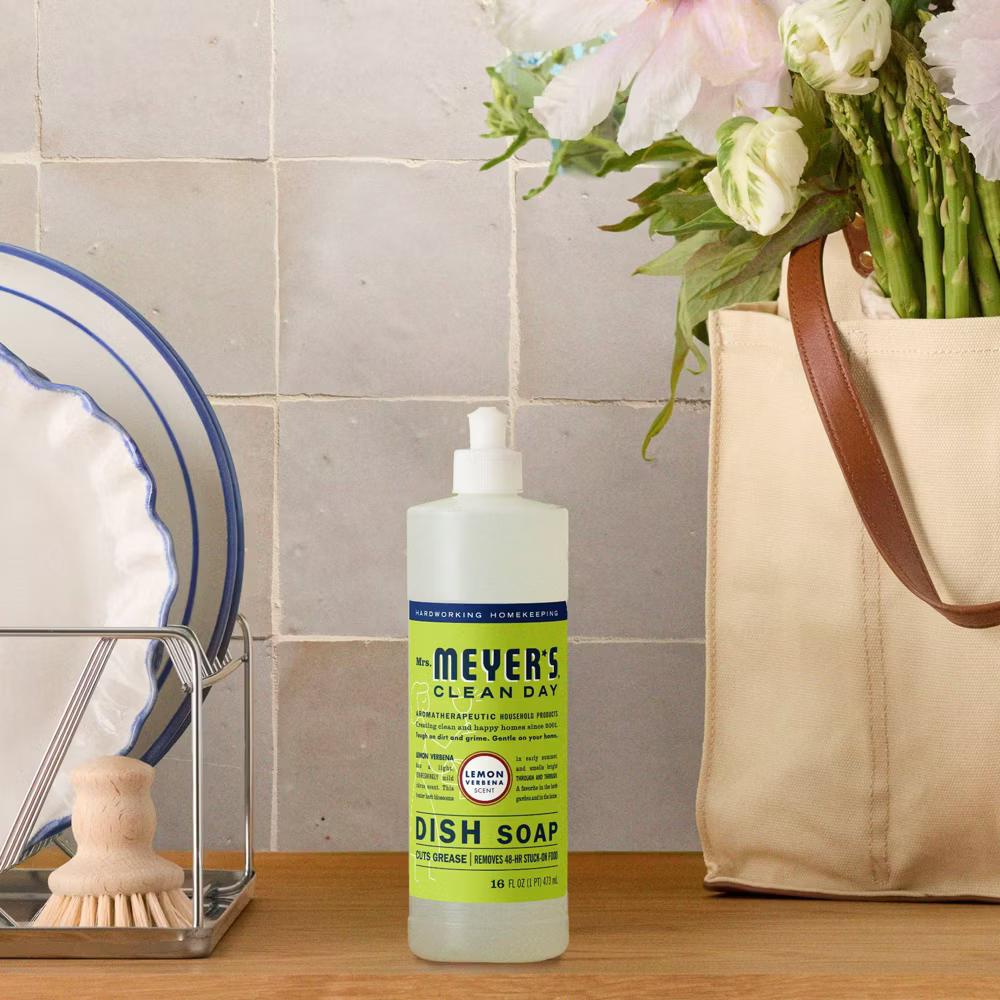 Mrs. Meyer's Clean Day Lemon Verbena Liquid Dish Soap - 16 fl oz - Image 8