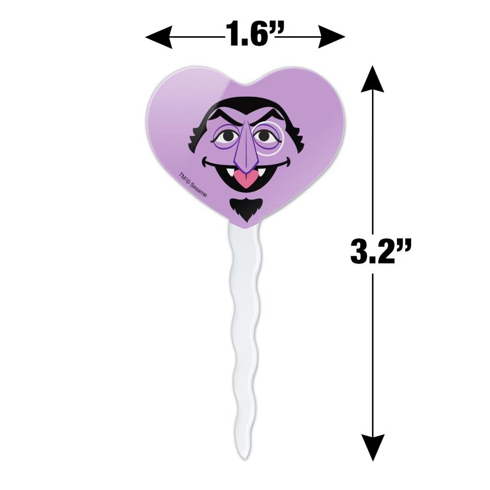 Count Face Cupcake Picks Toppers Decoration Set of 6 - Image 6