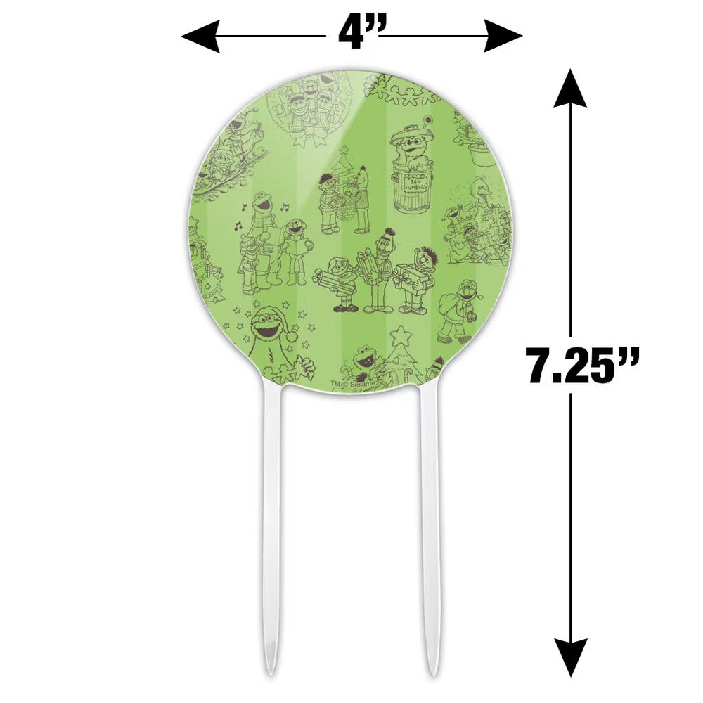 Vintage Holiday Pattern Acrylic Cake Topper Party Decoration for Wedding Anniversary Birthday Graduation - Image 5