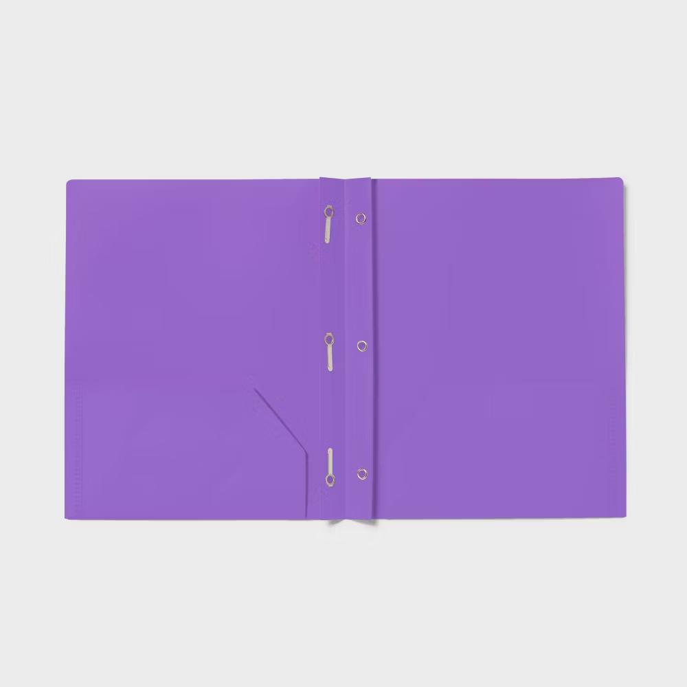 2 Pocket Plastic Folder with Prongs - Image 21