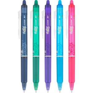 5pk FriXion Clicker Erasable Gel Pens Fine Point 0.7mm Assorted Inks