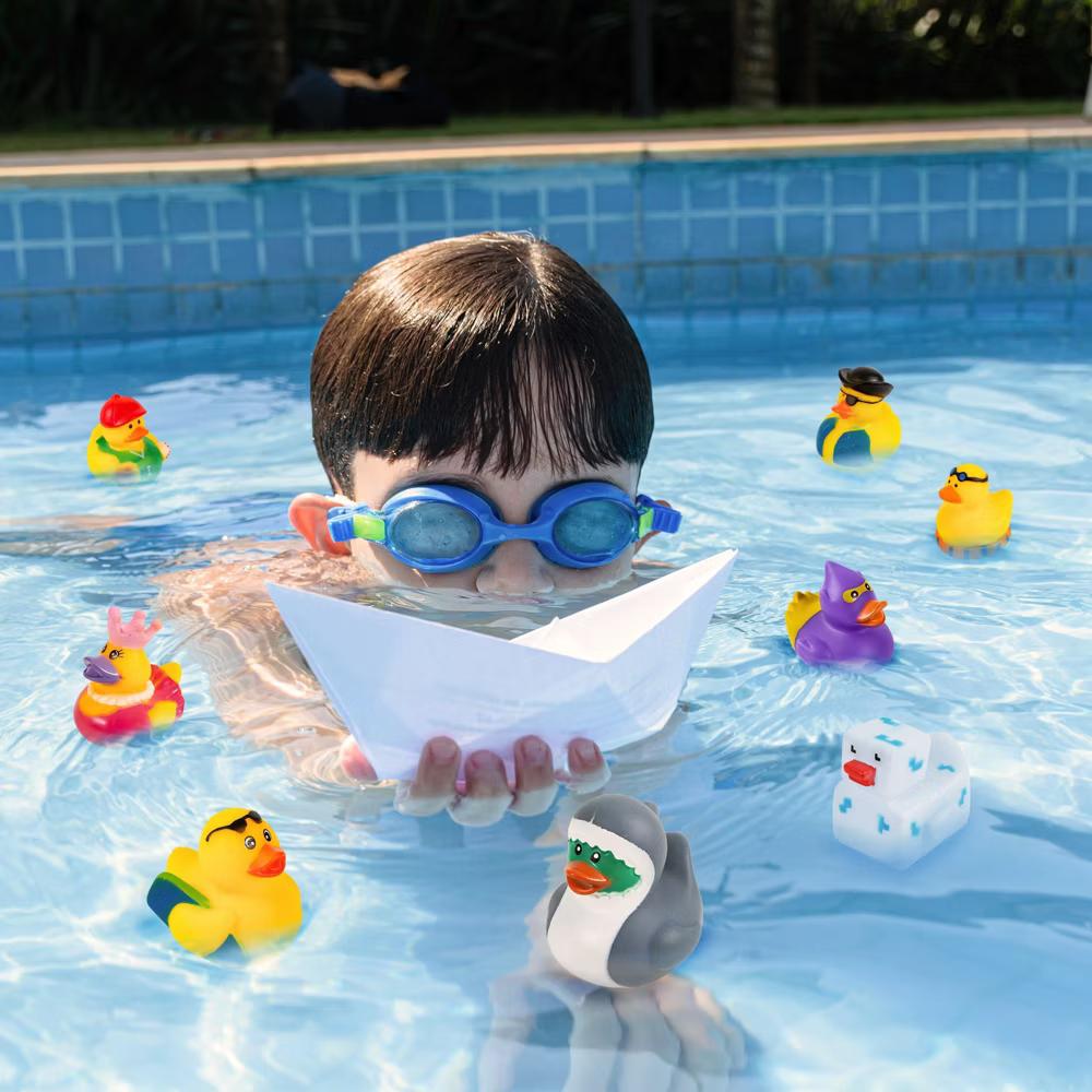 15 Pcs Assortment Rubber Duck Toy Duckies for Kids, Mini Duckie Toys for Baby Bath Shower Toys, Summer Beach
Pool,Halloween Party Favors - Image 10