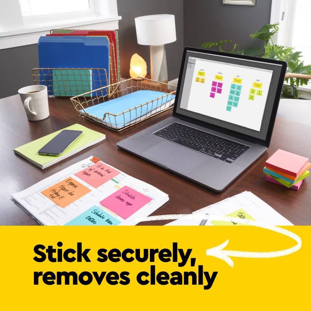Notes, 3 in. 3 in., Poptimistic Collection, Lined, 3 Pads/Pack: Multicolor Sticky Notes, 50 Sheets per Pad - Image 8