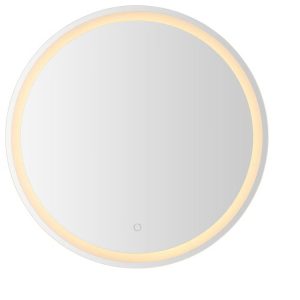 Dane Small Round Frameless Antifog Front/Back-Lit Tri-Color Wall Bathroom Vanity Mirror with Smart Touch - JONATHAN Y