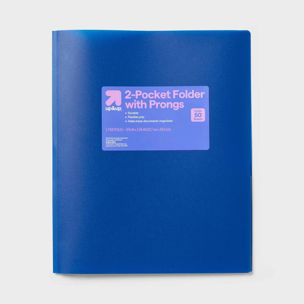 2 Pocket Plastic Folder with Prongs - Image 16