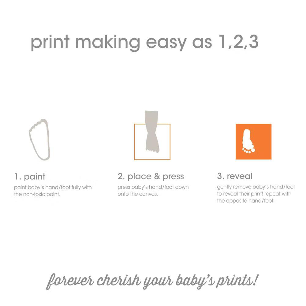 Pearhead My Little Pumpkin Halloween Canvas for Baby's Footprints: DIY Art Kit, Includes Paint & Canvas Board - Image 4