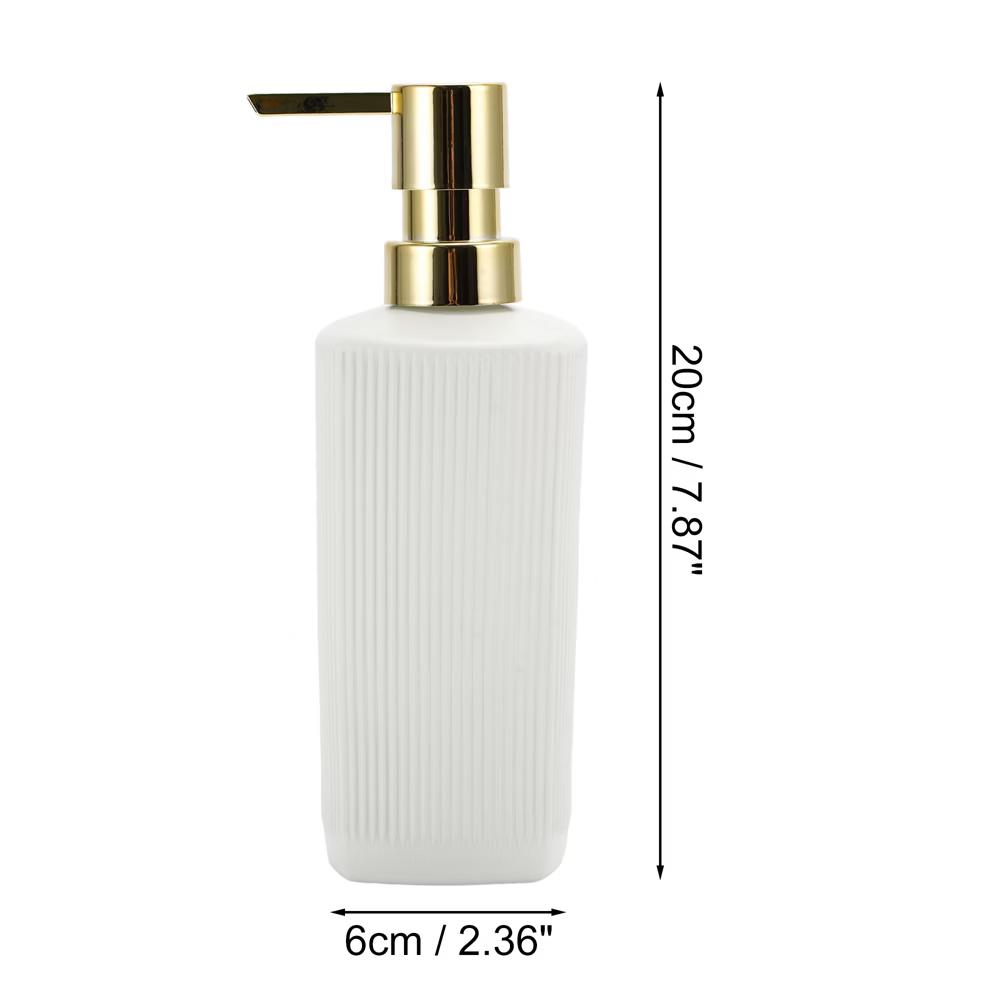 Classic Vertical Lines Soap Pump Dispenser for Bathroom 350ml 1 Pc - Image 46