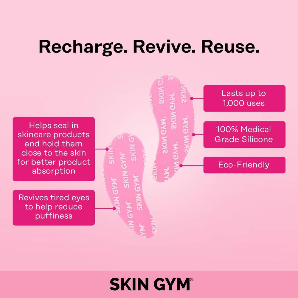 Skin Gym Reusable Silicone Eye Mask - 2 ct: Anti-Aging, Alcohol-Free, Facial Treatment, Normal to Dry Skin