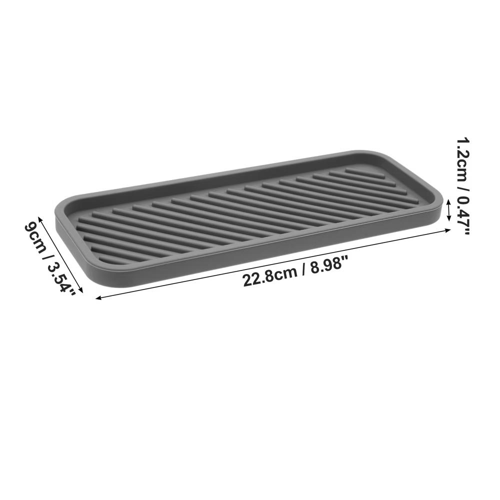 Soap Dish Soap Cleaning Storage Keep Soap Dry for Bathroom Silicone 8.98''x3.54'' 1Pcs - Image 12