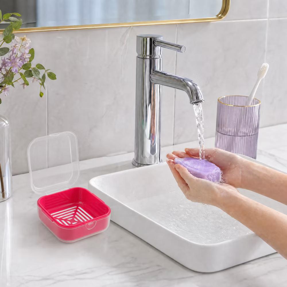 Square Double-layer Drain Soap Dish 1 Pc - Image 31