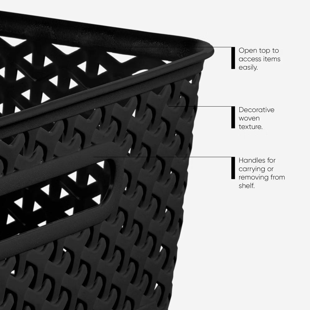 Y-Weave Large Decorative Storage Basket - Image 2