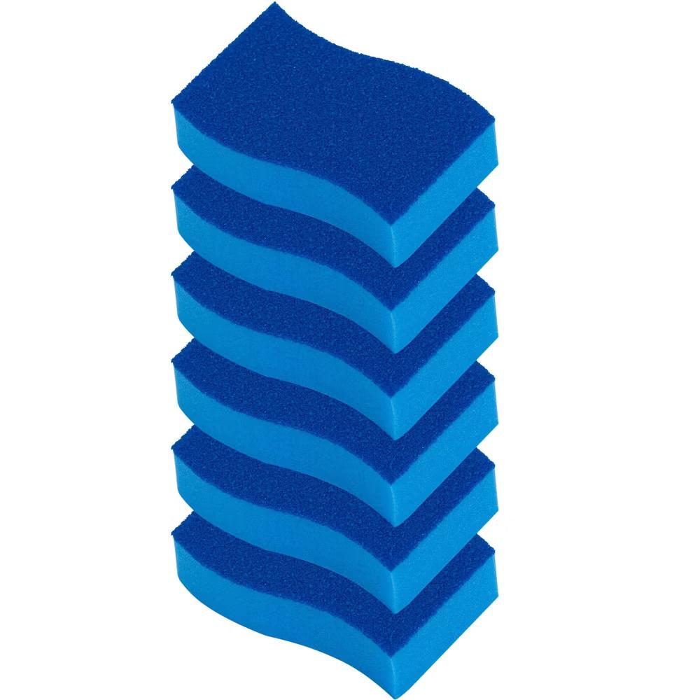 ELITRA HOME Heavy Duty Scrubber Sponge, with Smell Resistant Hydrophilic Foam Technology, Odorless - Blue - Image 6