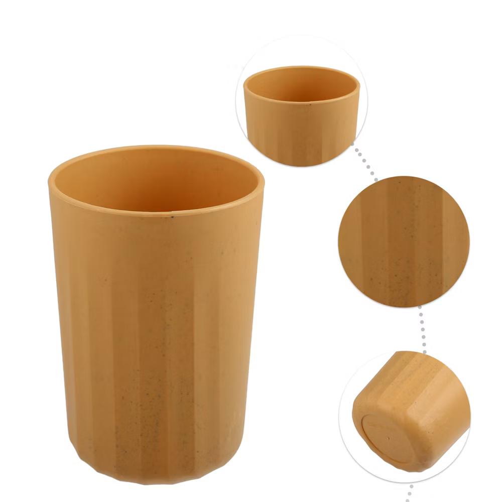 Bathroom Tumbler with Smooth Lines Wheat Straw Cup for Bathroom for Toothpaste 4.09''x2.80'' 1Pc - Image 40