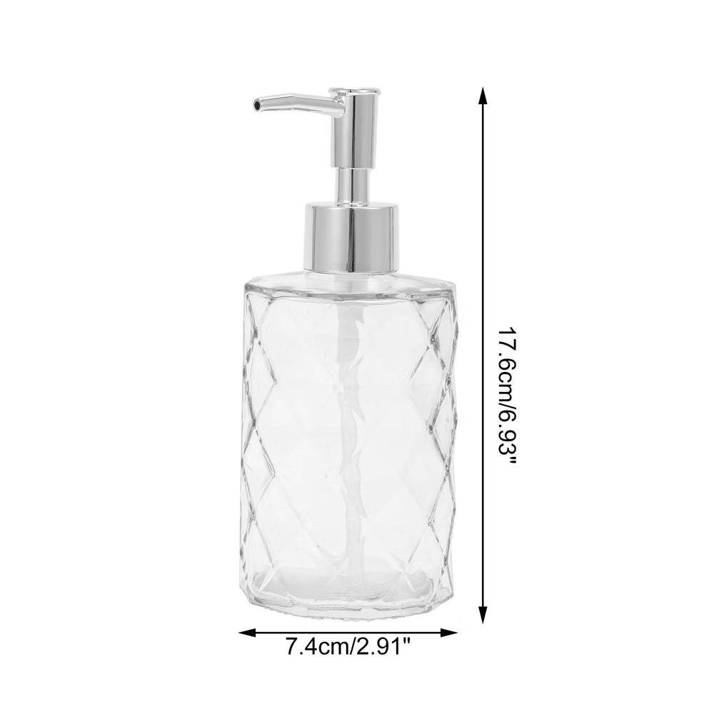 Durable Diamond-shaped Soap Dispenser 11.16oz 1 Pc - Image 8