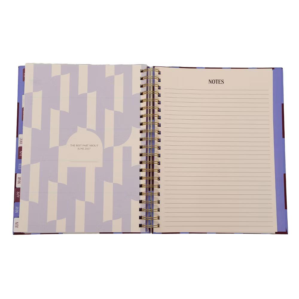 Pearhead 9.5"x11" 2026–2027 Weekly/Monthly Academic Planner with Stickers Purple/Maroon