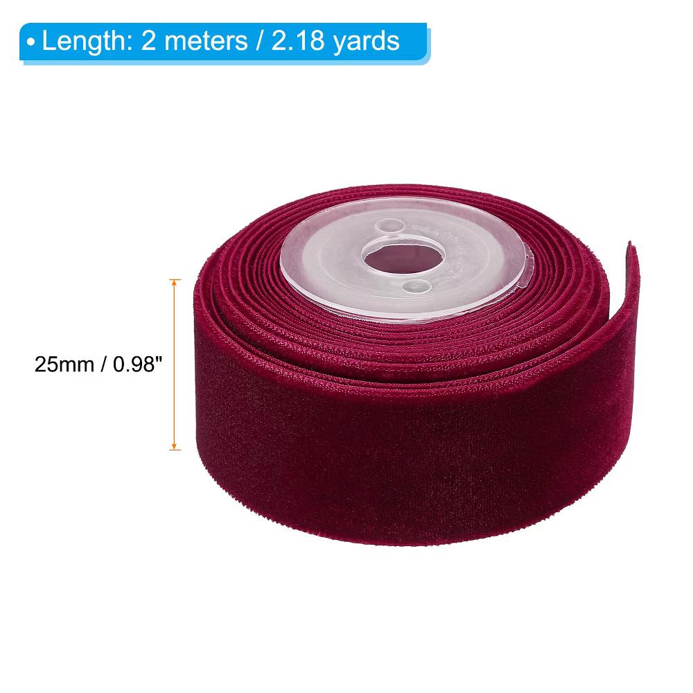 Velvet Single-Faced Vintage Soft DIY Craft Decorative Wedding Ribbon 3 Pcs - Image 18