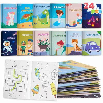 24Pcs Mix Coloring Books for Party Favors, Birthday Party Gifts, Classroom Students Prizes Activity Goodie Bags Stuffers for Kids Ages 2-4 4-8