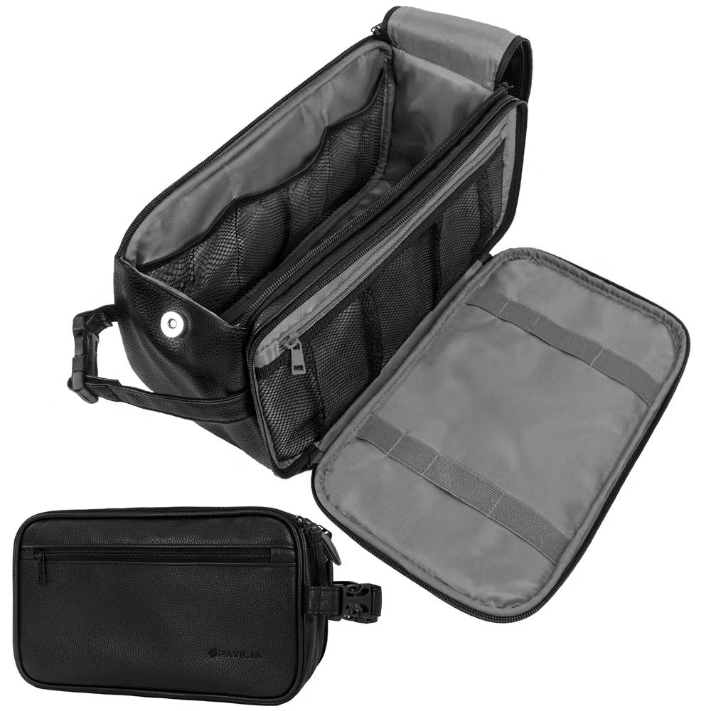 Toiletry Bag for Men, Travel Essentials Shaving Dopp Kit, Water Resistant Cosmetic Makeup Organizer Case - Image 9
