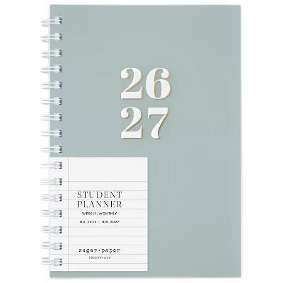 Essentials 5.5"x8.5" 2026-2027 Weekly/Monthly Small Student Planner Mint Green - Image 9