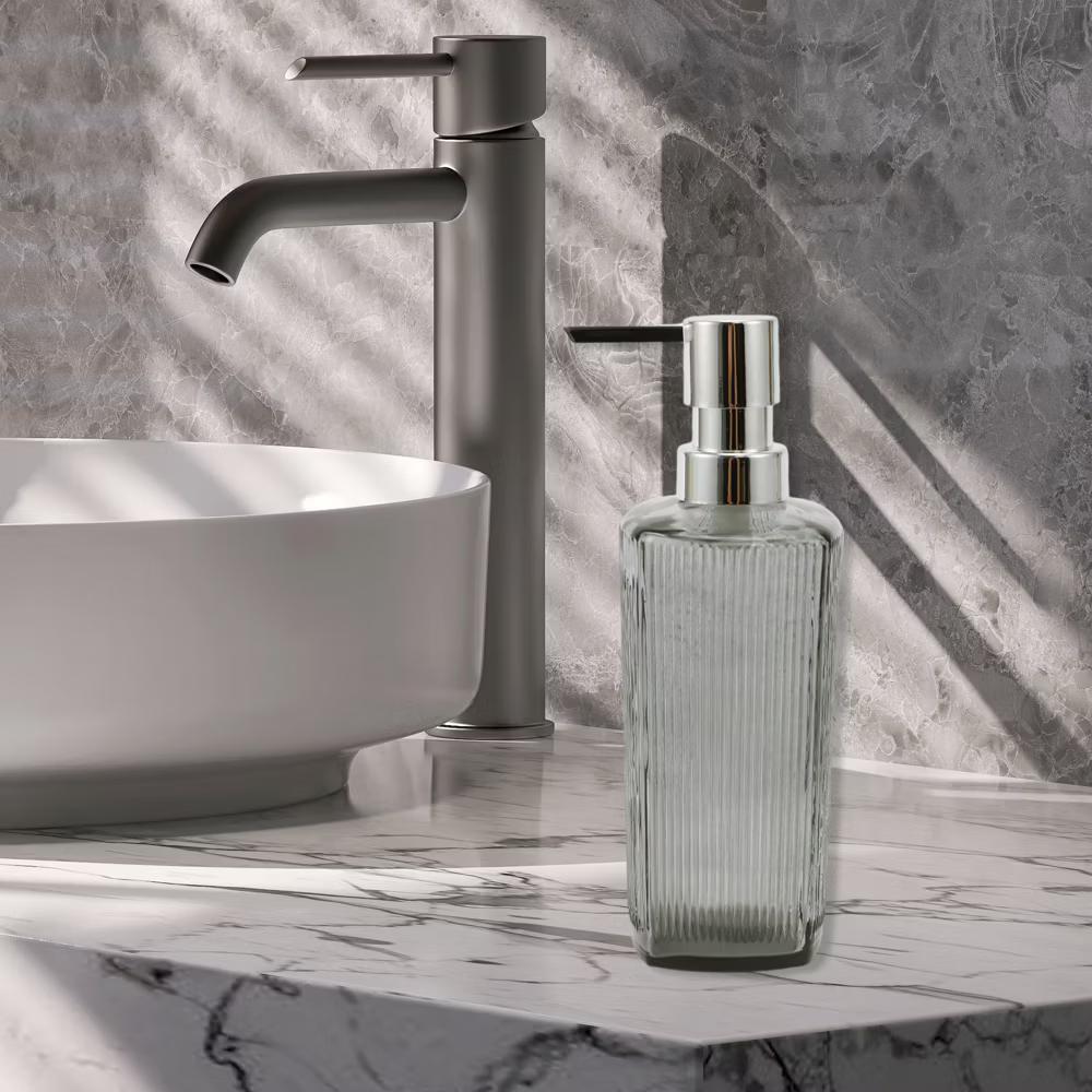 Classic Vertical Lines Soap Pump Dispenser for Bathroom 350ml 1 Pc - Image 36