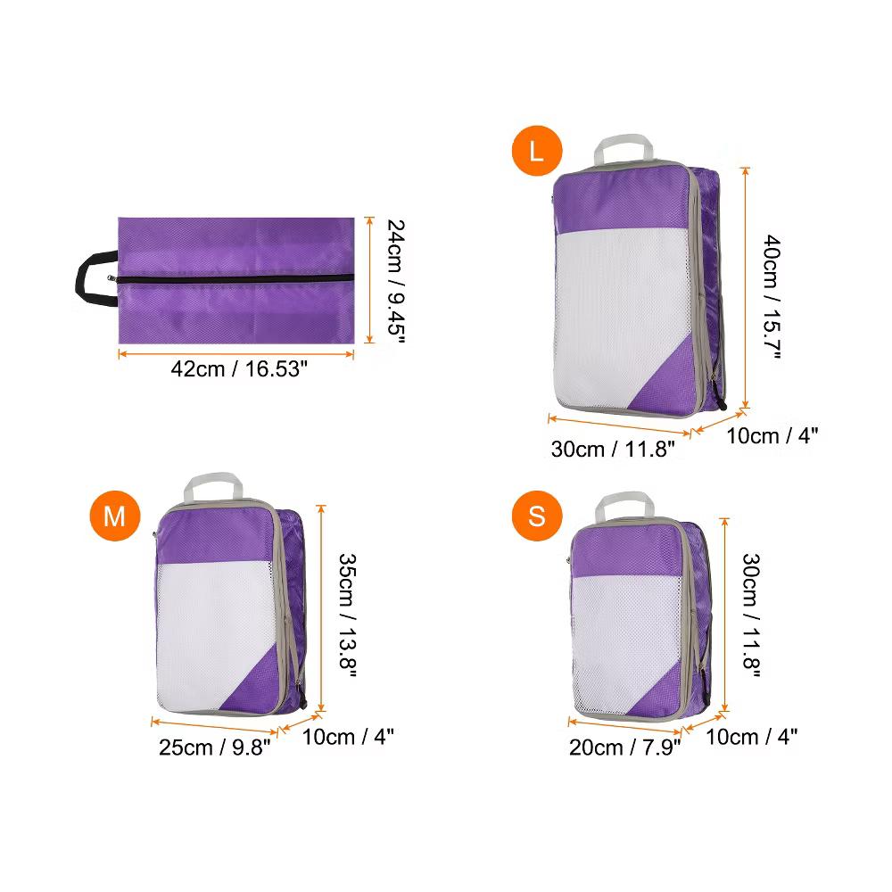 Suitcases Compression Packing Cube Waterproof Travel Luggage Organizers Bag 3 Pcs - Image 11