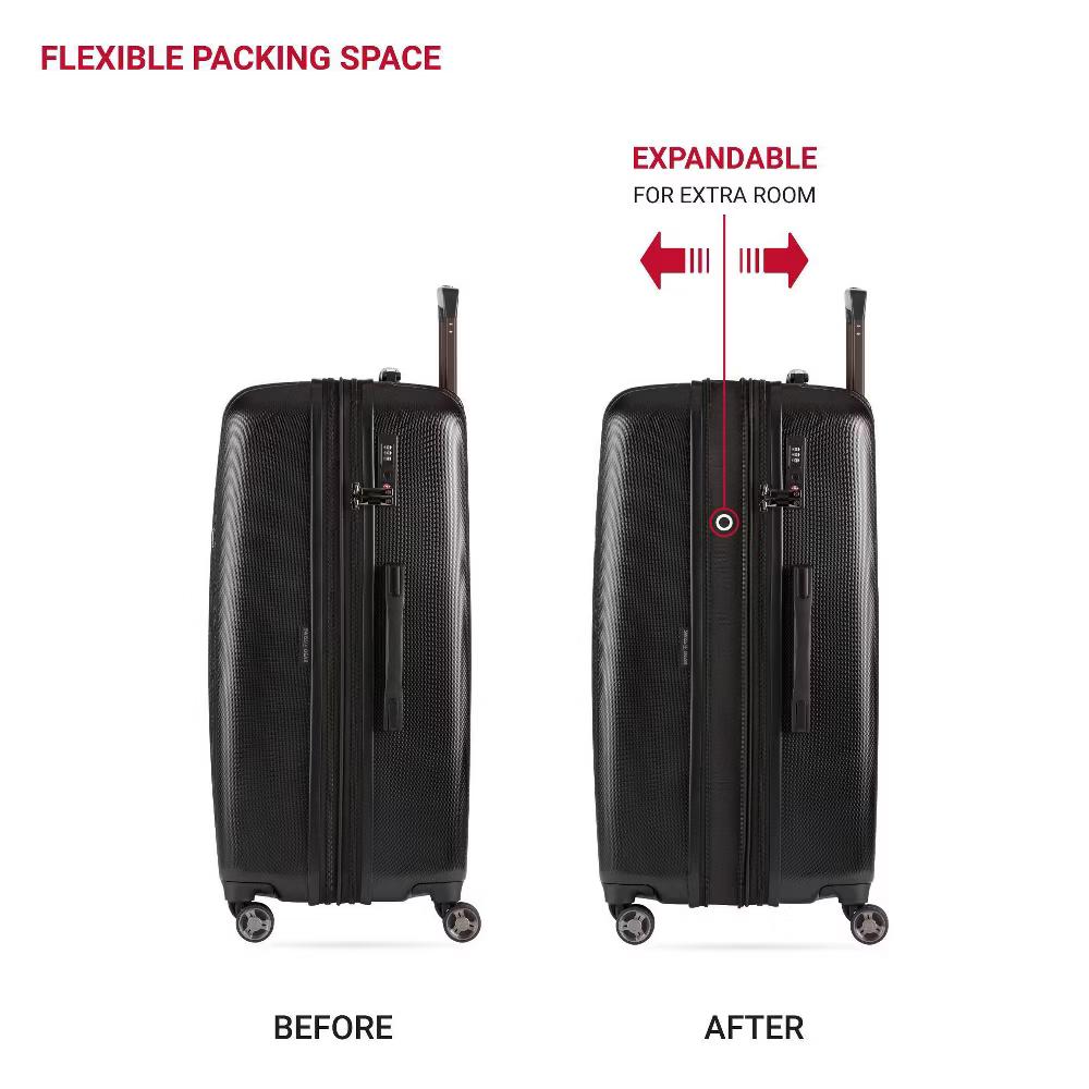 Energie Hardside Large Checked Spinner Wheels Suitcase