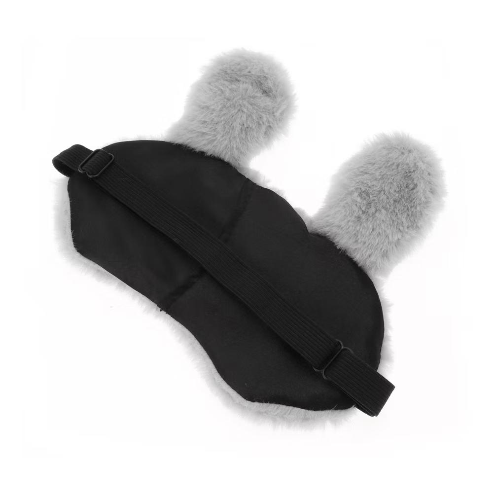 Soft Rabbit Eyes Sleep Mask Gray 1 Pc - Image 5