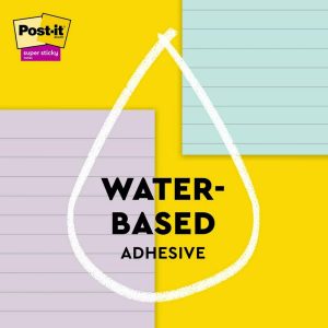 Recycled Super Sticky Notes 4"x6" Pastels: Large Unbound Multicolored Sticky Notes, 180 Sheets, 100% Recycled Paper