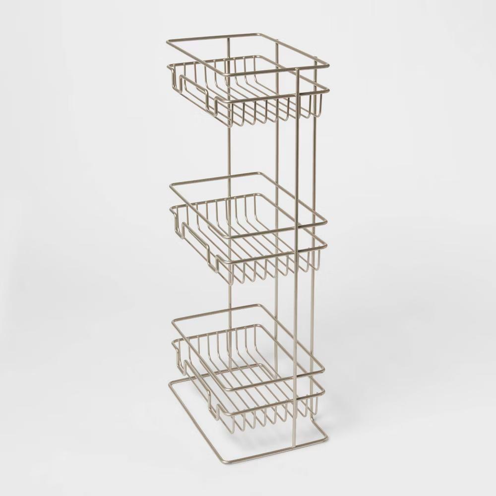 3 Tier Round Wire Shower Storage Tower - Image 7