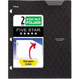 Five Star 2 Pocket Plastic Folder