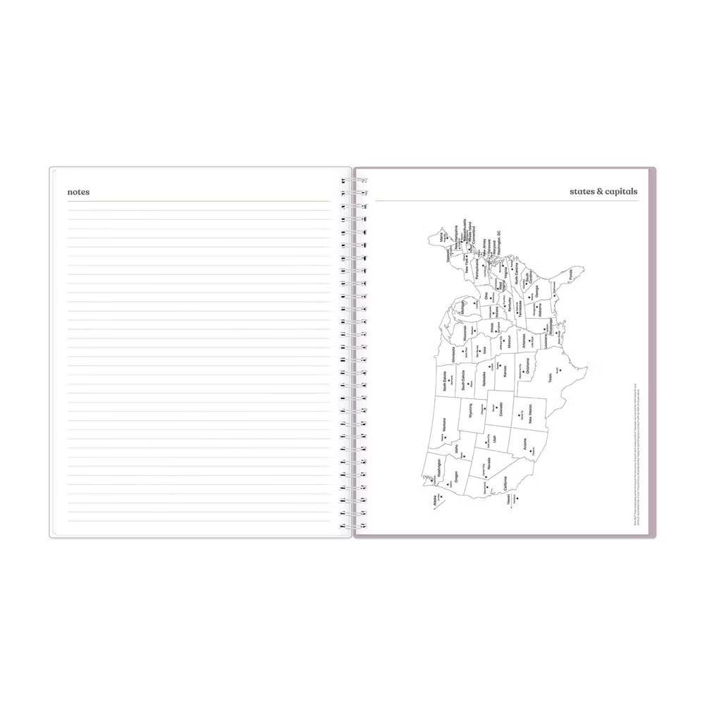 Day Designer 8"x10" 2026-2027 Weekly/Monthly Lila Planner Sweet Daisy Lilac Smooth Frosted Wirebound - Image 5