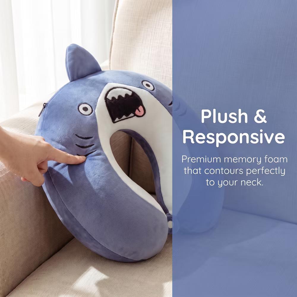 U-Shape Memory Foam Portable Traveling Travel Neck Pillows 12x12in 1 Pc - Image 2