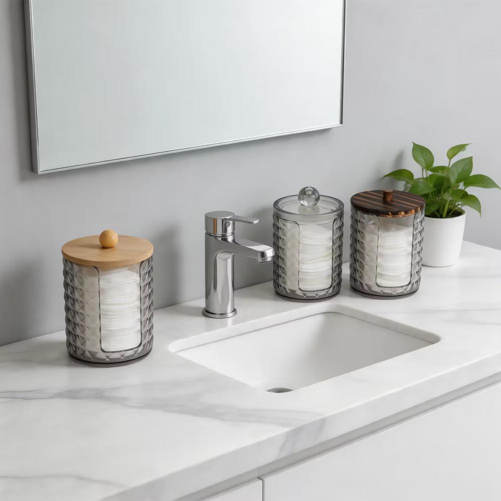 Compact Diamond-pattern Bath Canister 1 Pc - Image 14