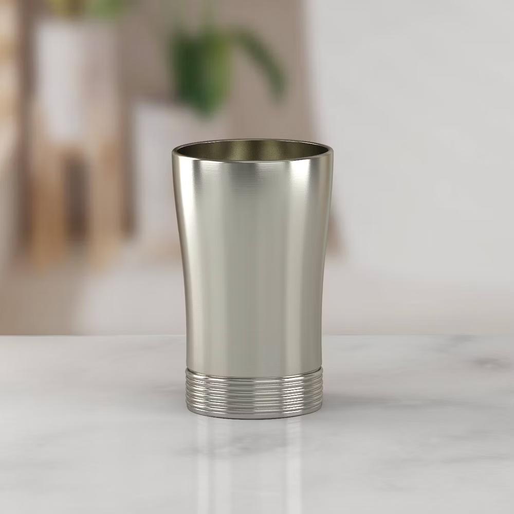 Special Metal Cup - 6oz Stainless Steel Bathroom Tumbler, Pewter, Easy to Clean - Image 3