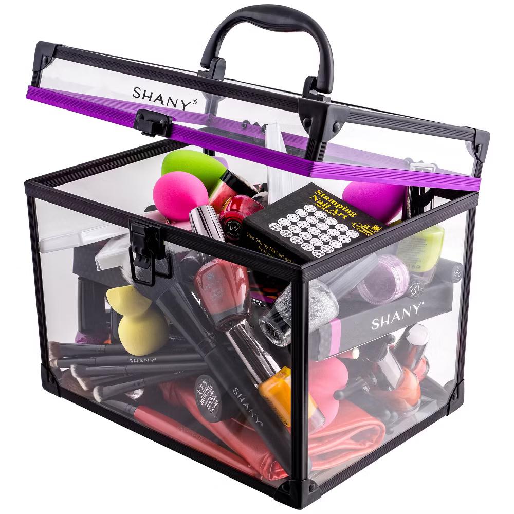 SHANY Clear Cosmetics and Toiletry Train Case - Image 14