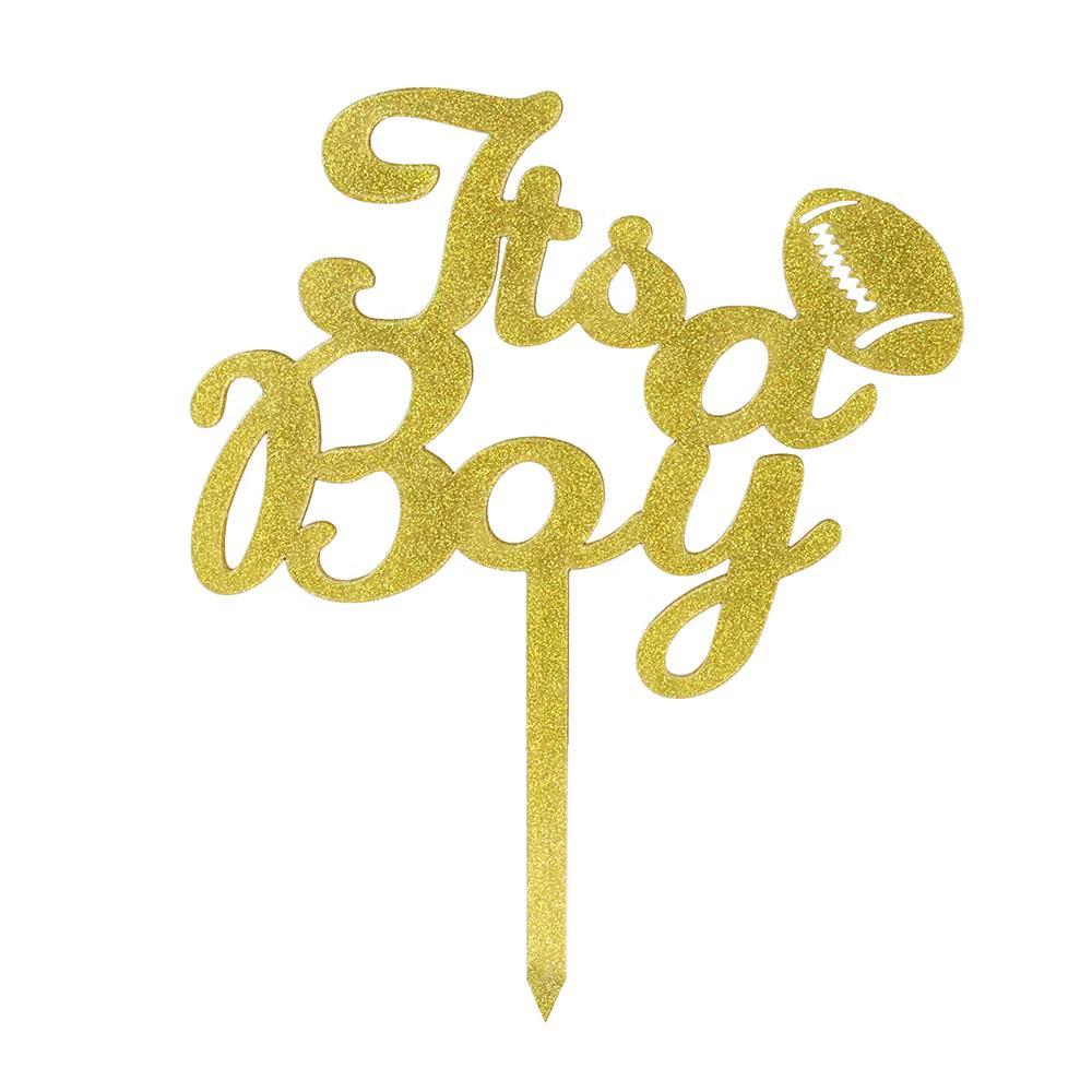 Gold 'It's A Boy' Cake Topper