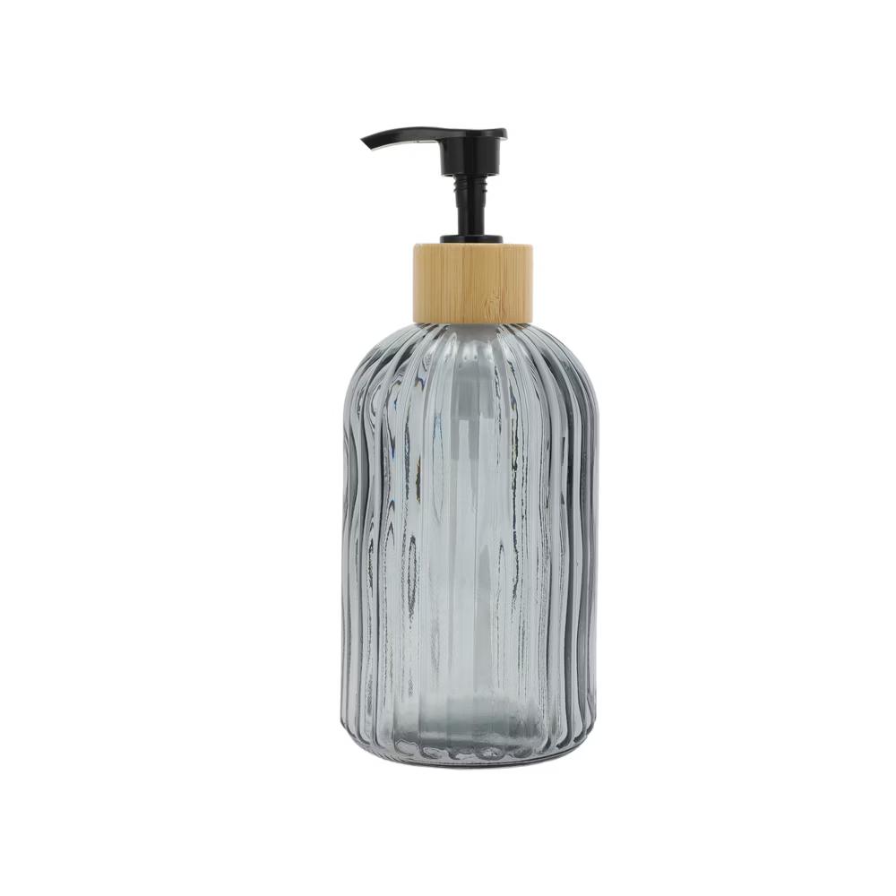 Round Bottom Vertical Stripe Soap Dispenser 13.53oz 1 Pc - Image 7
