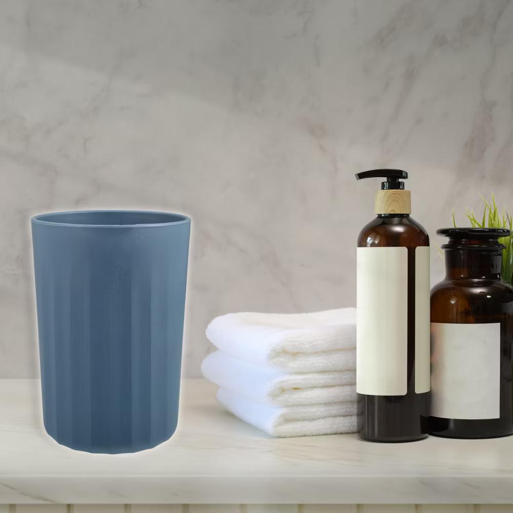 Bathroom Tumbler with Smooth Lines Wheat Straw Cup for Bathroom for Toothpaste 4.09''x2.80'' 1Pc - Image 19
