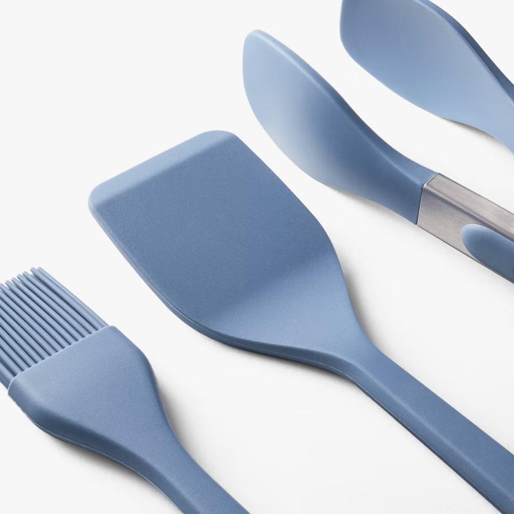 3pc Silicone Mini Turner Basting Brush and Tongs Set - Image 3