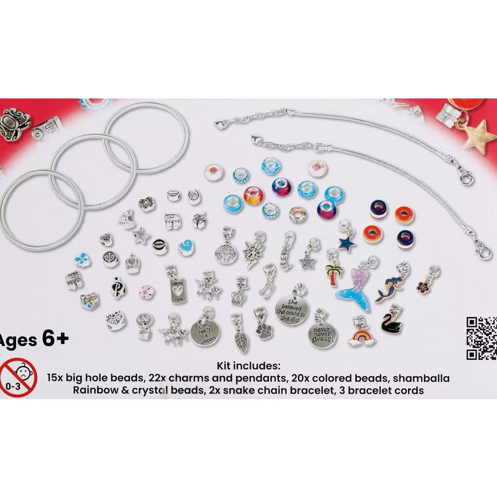As Seen On TV 5-Minute Crafts Bracelet Making Kit Colorful Beads Charms Pendants Arts and Crafts Kids 6+ Non Toxic - Image 7