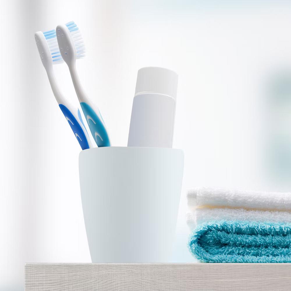 2Pcs Bathroom Tumblers Bathroom Toothbrush Cup Blue 4.33''x2.76'' 350ml - Image 46