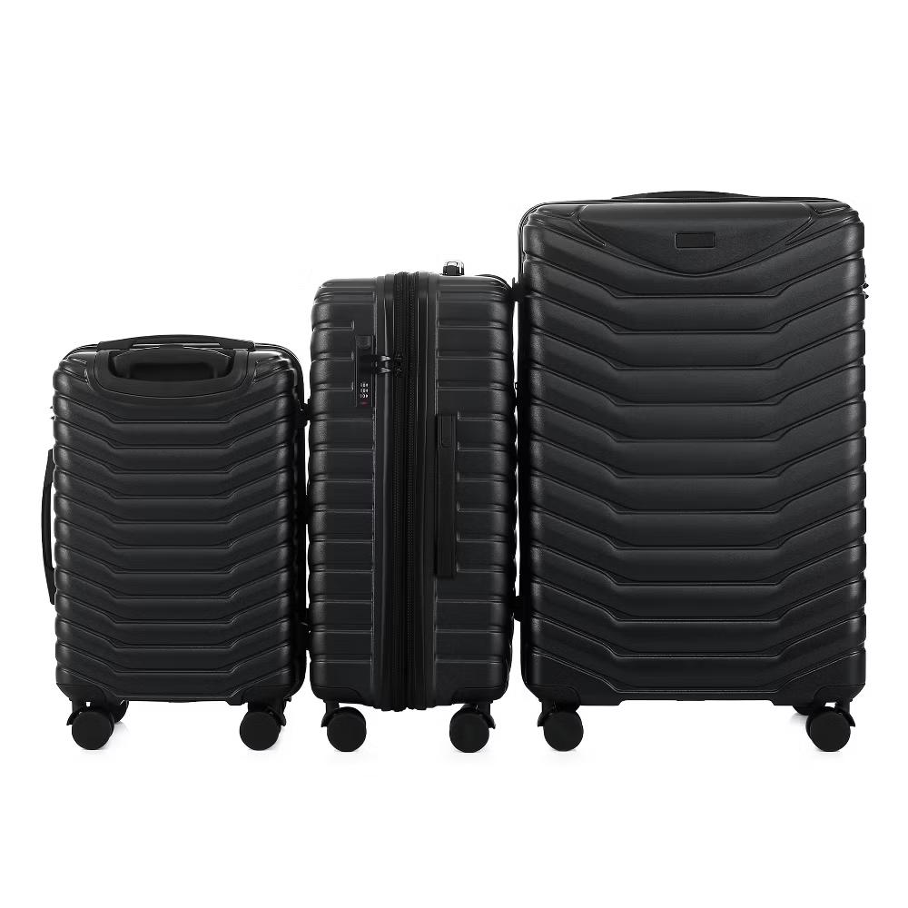 3-Piece Lightweight Luggage Set, ABS HardShell Expandable Luggage with Built-in Lock and 8 Spinner Wheels, 20"+24"+28" - Image 4