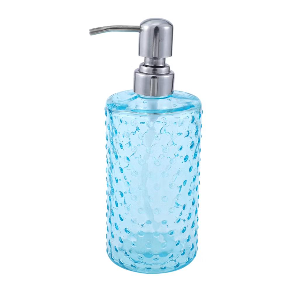 Elegant Polka Dot Pattern Soap Pump Dispenser for Bathroom 16.9oz 1 Pc