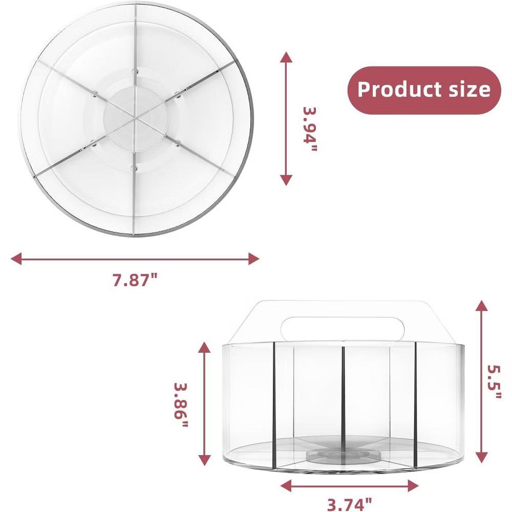 Maison Clear 360 Pencil Supplies Rotating Large Organizer Holder