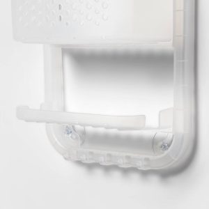 Three Tier Over the Shower Caddy Frosted - Polypropylene, Rust-Resistant, 26" High
