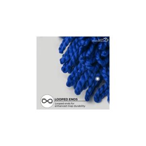 Bison Life Microfiber Dust Mop, Washable Commercial Mop Head Replacement Refill, Blue - 3 Pack