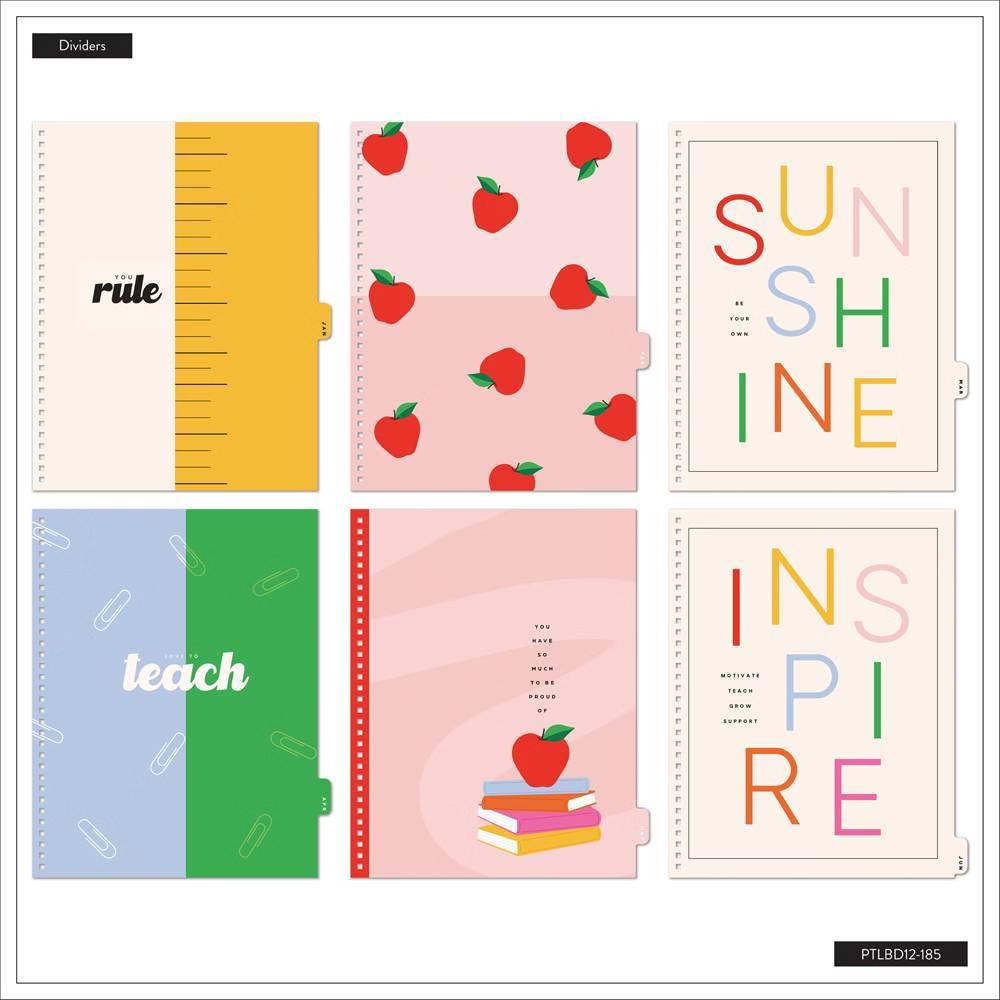Happy Brands 2026-2027 9.375"x11.875" Organized Colorblock Pop Big 12 Months Twin Loop Dated Teacher Planner - Image 12