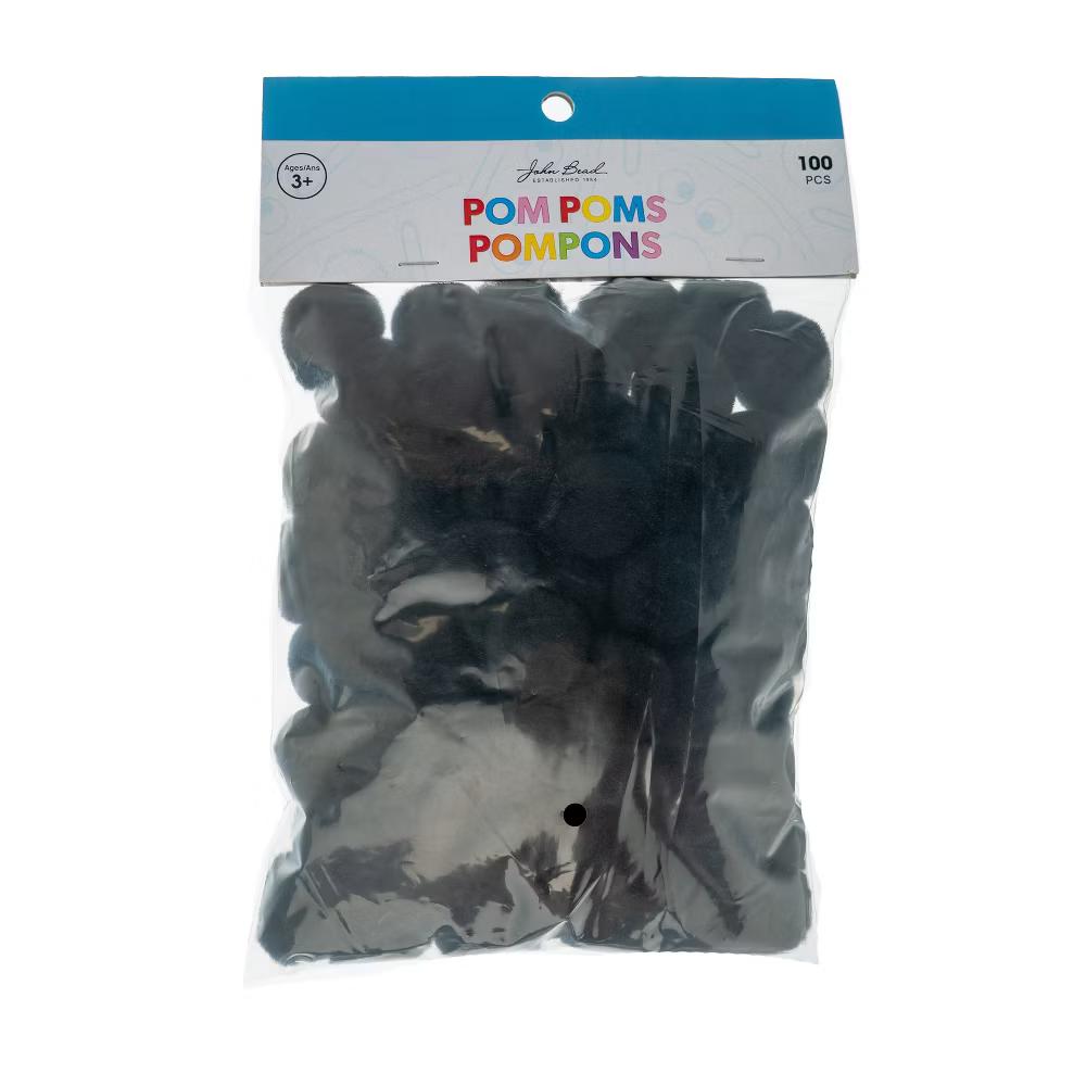 100ct Mini Pom Poms for DIY Arts and Crafts, Tiny Acrylic Poms Craft Embellishments (1 inch) - Image 4